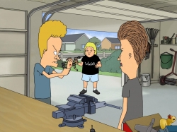 Beavis and Butt-Head photo from the set.